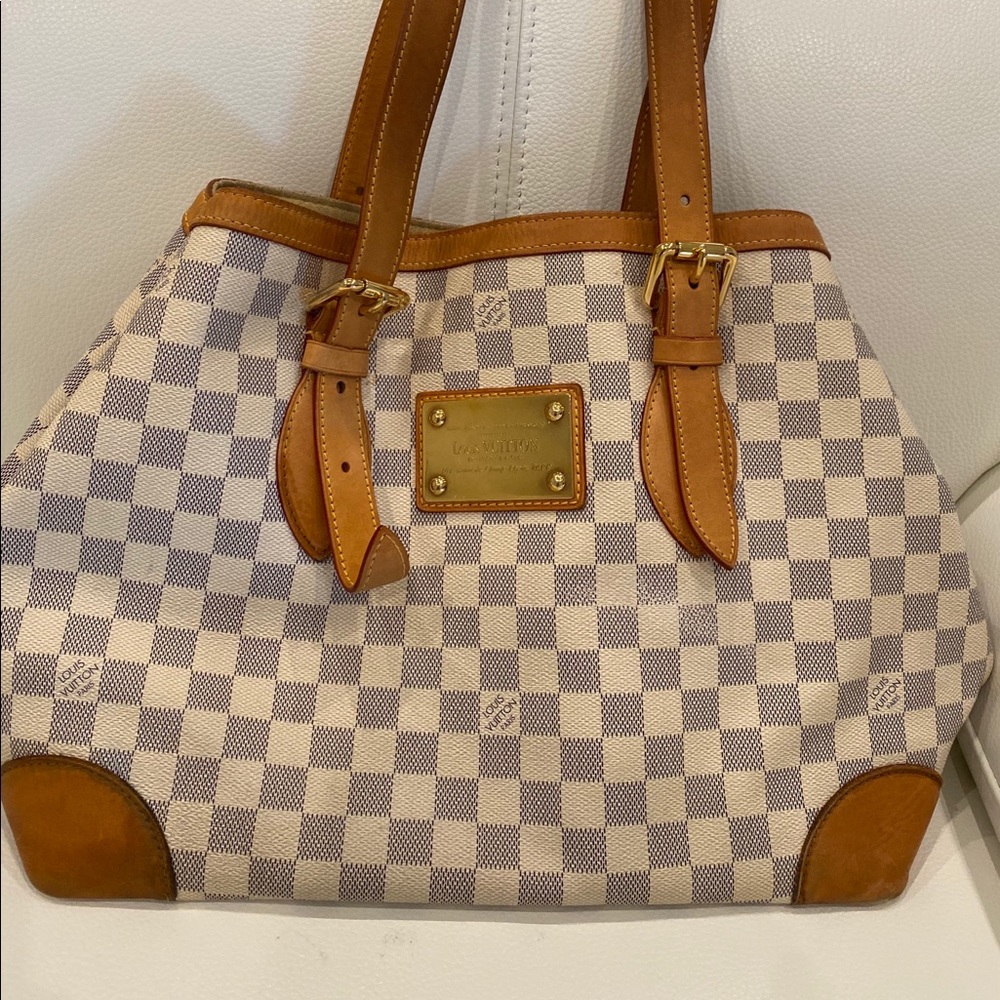 LOUIS VUITTON Damier Azur Hampstead